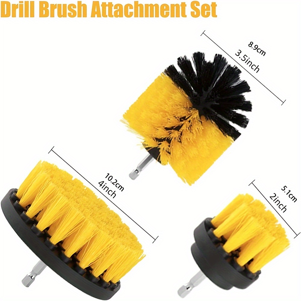 Electric Drill Brushes, Drill Brush Set: Power Scrub Away Grime And Dirt  From Floors, Tubs, Showers, Tiles, And More! - Temu