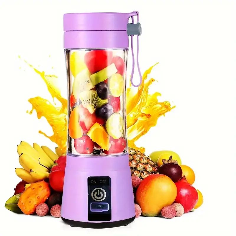 380ml portable blender with 6 blades rechargeable usb make delicious juices shakes smoothies and more on the go details 7