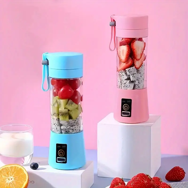 380ml portable blender with 6 blades rechargeable usb make delicious juices shakes smoothies and more on the go details 1