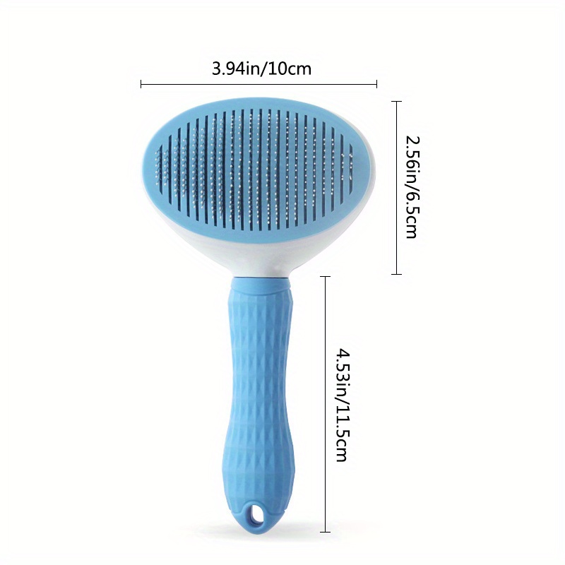 self cleaning slicker brush dog cat bunny pet grooming shedding brush easy to remove loose undercoat pet massaging tool suitable for pets with long or short hair details 0