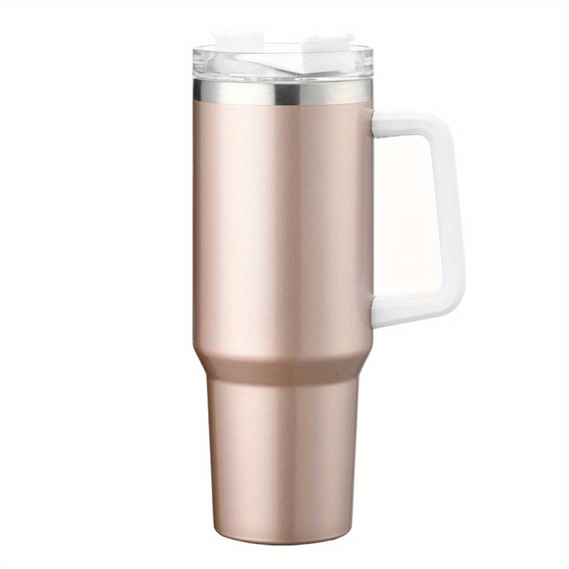  Mermaid Straw 30oz Stainless Steel Handled Cup with Straw - 24+  Hour Cold, 12+ Hours Hot - Double Wall Vacuum Insulated Tumbler - BPA Free  - Cup Holder Friendly Travel Cup 