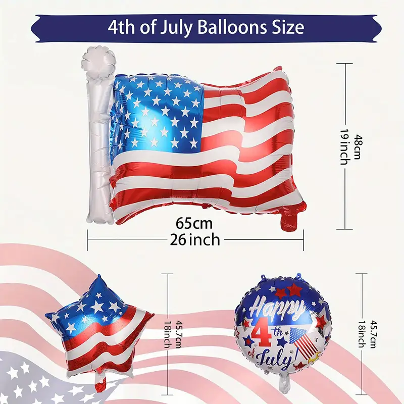 1pc american flag shaped balloons independence day usa national day supplies independence day supplies party decoration balloon photo ballon party ballon party decoration aesthetic room decor details 2