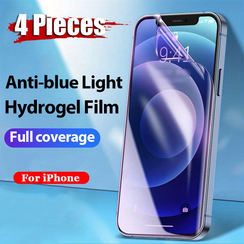 4PCS Protector De Pantalla Película Hidrogel For iPhone 7 8 11 12 13 14 Pro  Max