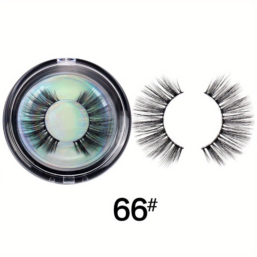 3D Natural Wispy Fluffy False Eyelashes Thick Faux Mink Lashes Extension