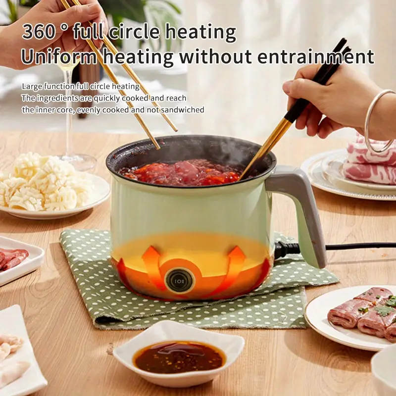 1pc mini hot pot electric ramen cooker hotpot mini rice cooker thermal small household multi functional pans for single easy to clean details 7