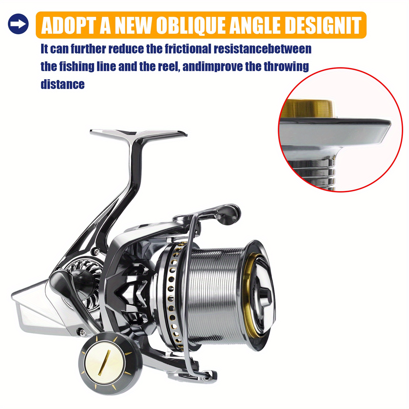 11+1 Stainless Steel Bearing Metal Fishing Reel Metal Deep Spool Spinning  Reel Rustproof Ikegawa Lake Sea Fishing Location for Reservoir Pond