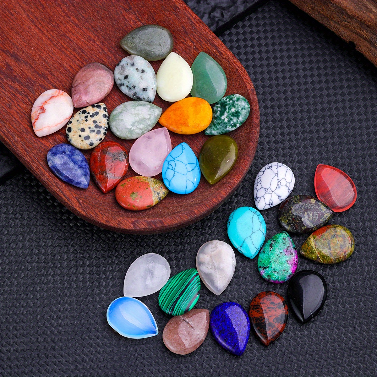 5 10 20pcs Natural Anxiety Stone Teardrop Crystal Block 0 9 Inch Water