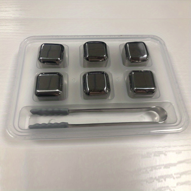 Stainless Steel Ice Block With Silicone Ice Clip Metal Quick - Temu