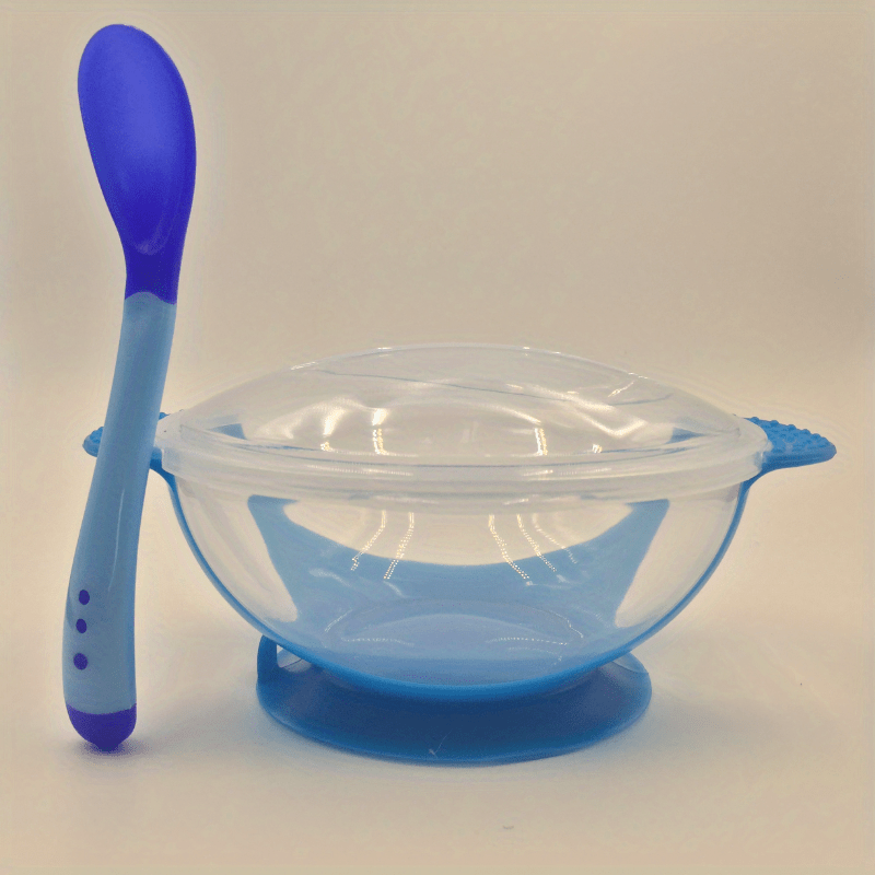 Suction Bowl with Lids and Spoons, Infant Babies & Toddler, Baby