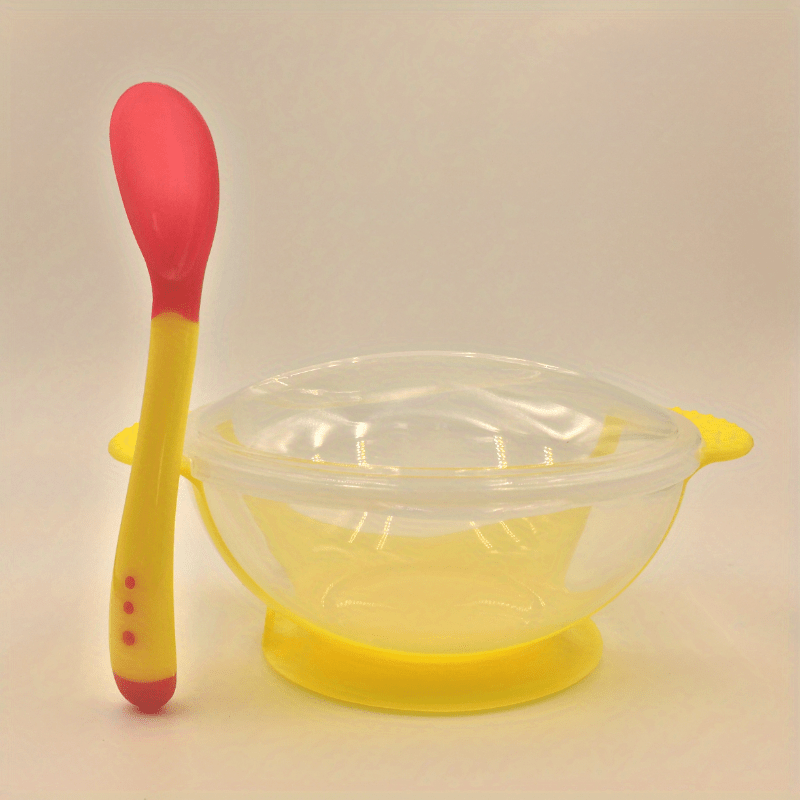 Baby Bowls With Suction Silicone Set With Spoon For Babies - Temu