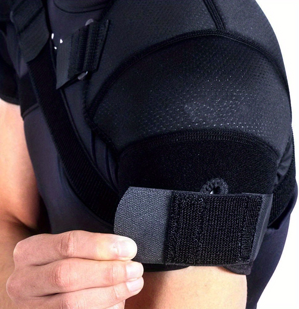 Double Shoulder Brace Support Shoulder Wrap Protector Shoulder Strap Brace  for Outdoor Relieve Chronic Tendinitis Pain, Breathable Sports Protective