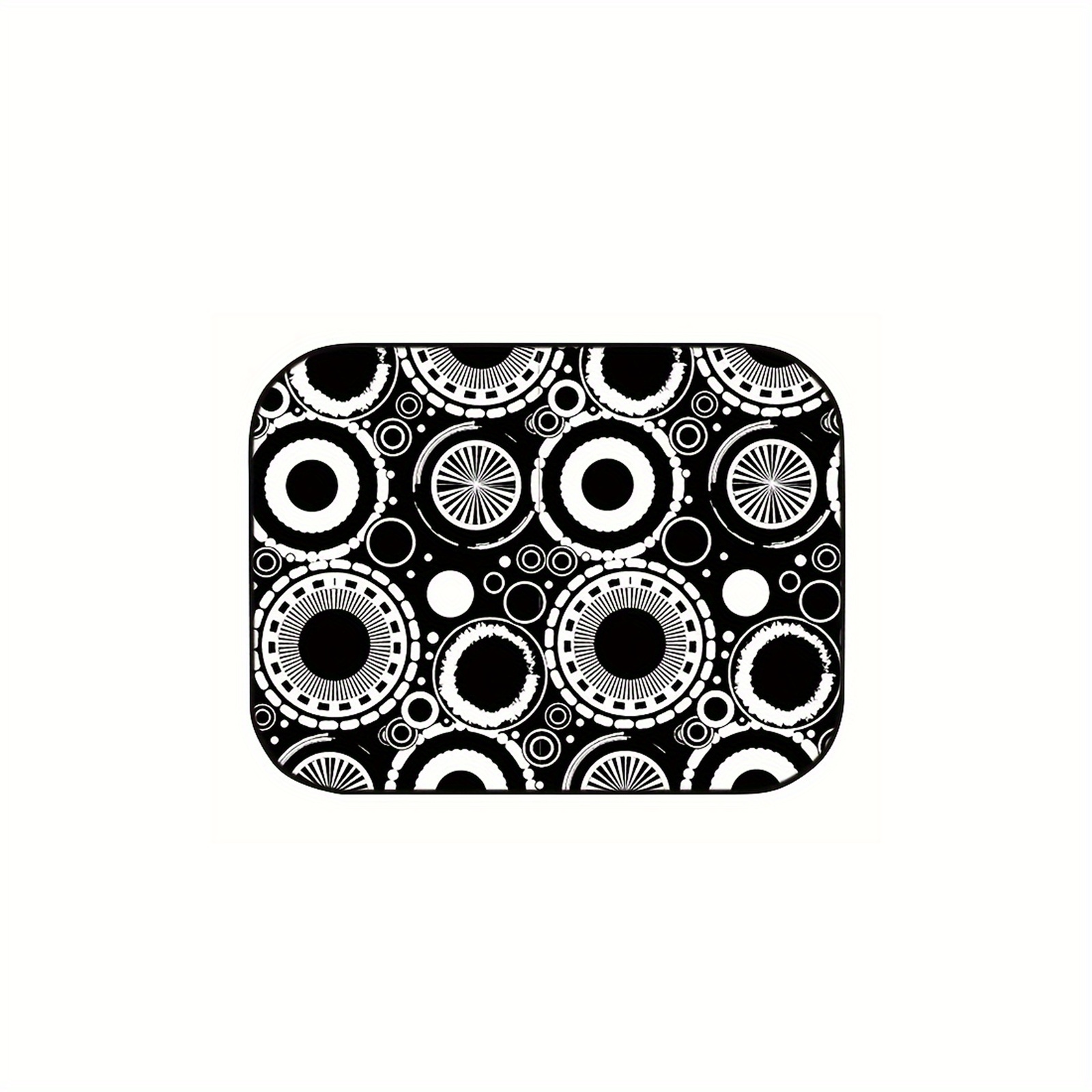 1pc Cercle Noir Fond Voiture Tapis De Sol Universel Voiture - Temu