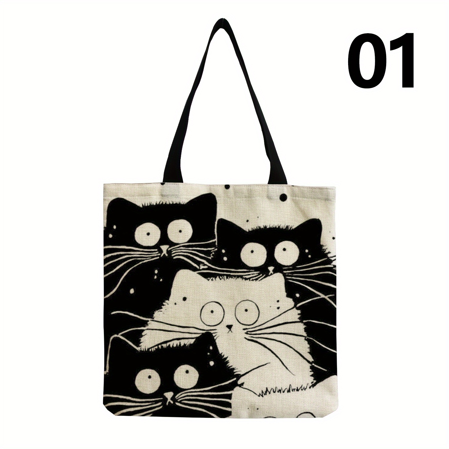 Cat Pattern Tote Bag - Travel and Work Essential