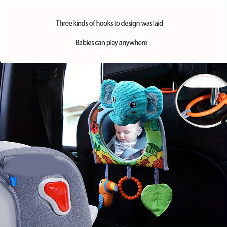 Espejo de coche para bebé dibujos animados asiento trasero de