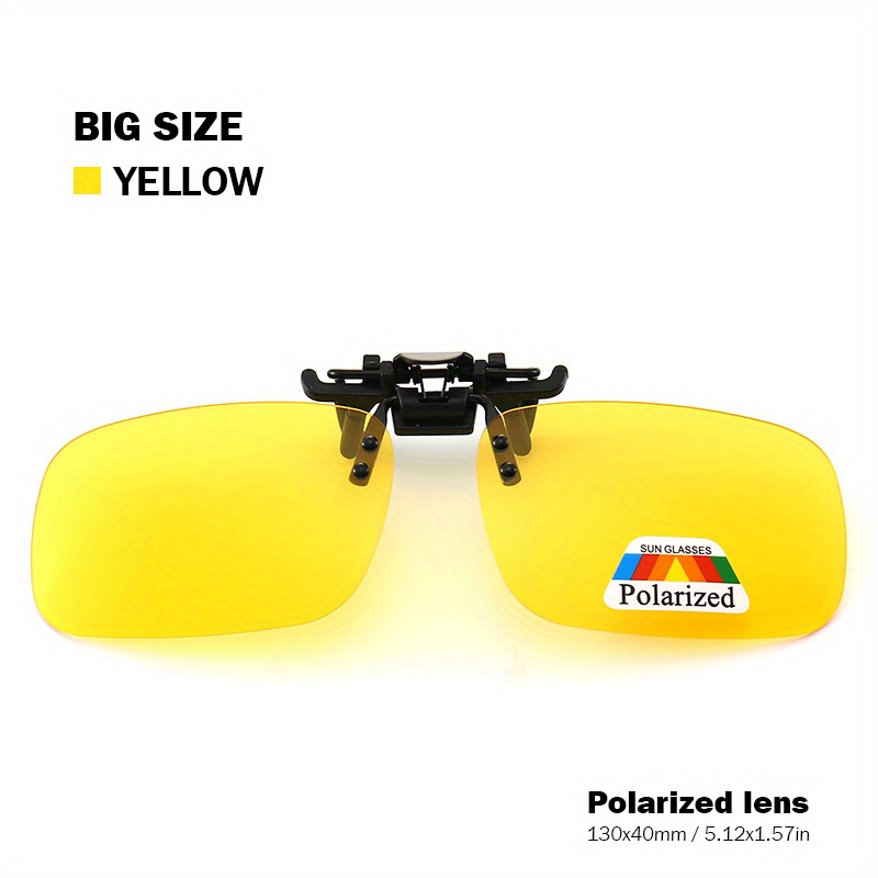Polarized Clip-On Sunglasses UV Protection Men Driving