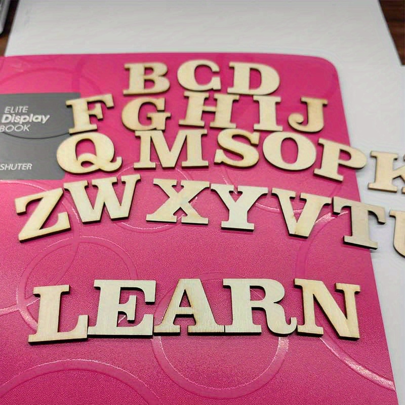 1 Set 26pcs Letter Shaped, Wooden For Baby Learn And Spell