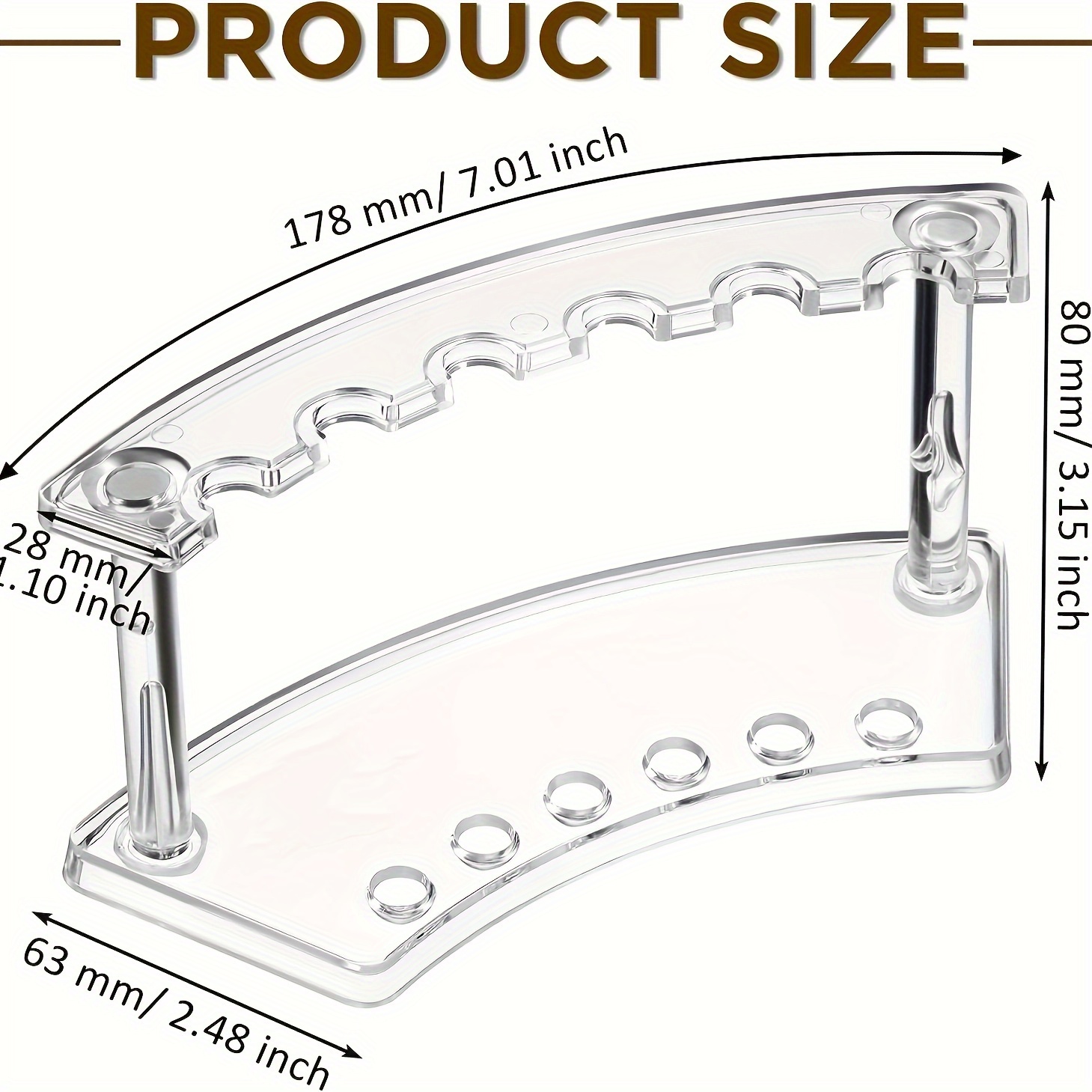 Plastic Pen Holder, Plastic Pen Holder Display Stand 6slots Pen Display Stand Eyebrow Pen Stand