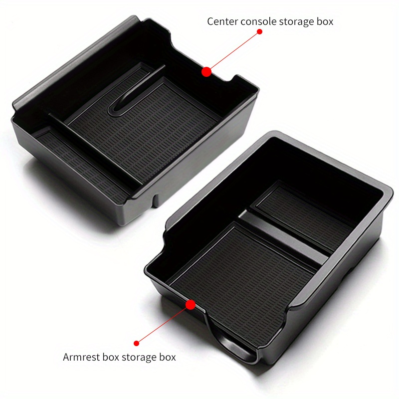 2-pack, Suitable For 2021-2024 Model 3/y Center Console Storage Box, Handheld Organizer Box, For Categorizing Items And Keeping The Car Interior Neater!
