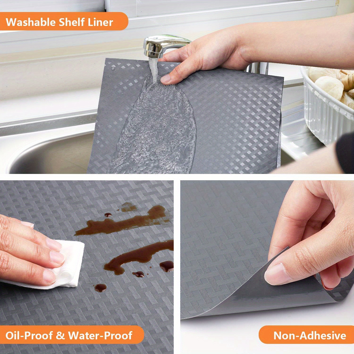 Shelf Liner Silicone Shelf Liners for Kitchen Cabinets Non