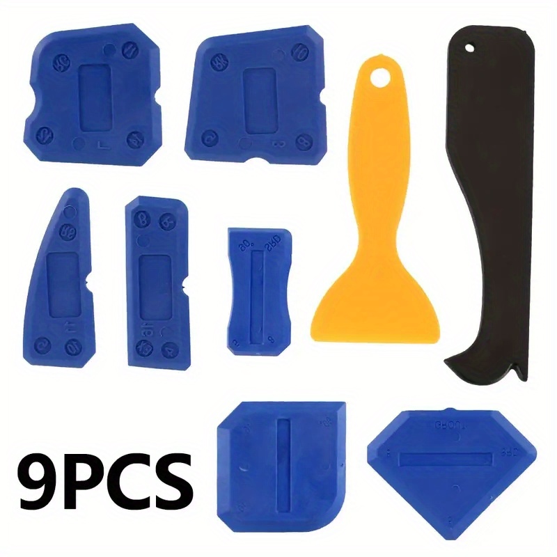 12 Pcs Silicone Sealant Spreader Spatula Scraper Cement Caulk Removal Tool DIY, Size: Blue