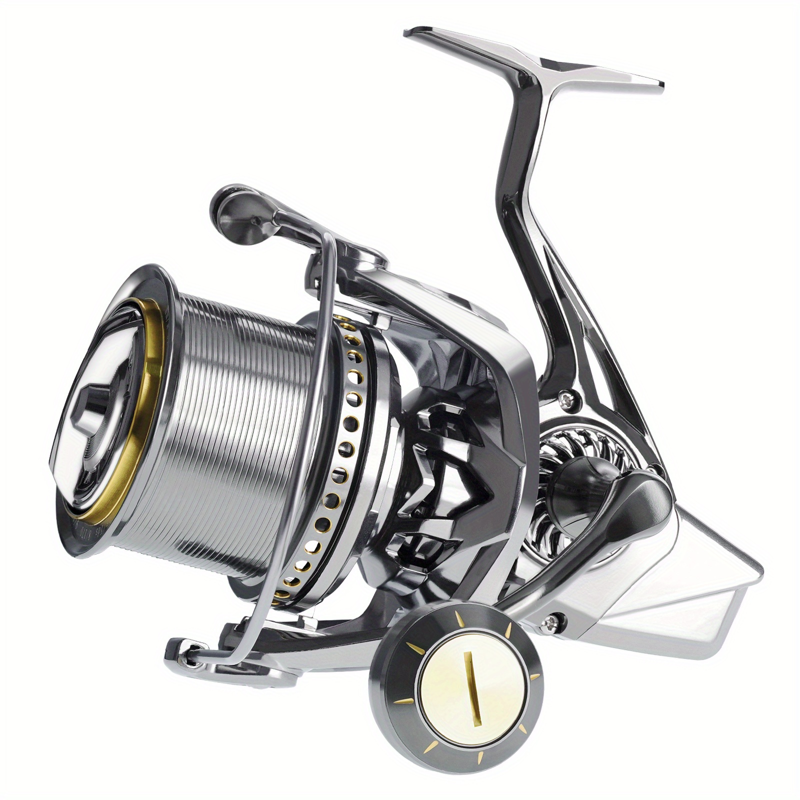 SAMOLLA Fishing Reels Spinning Distant Wheel Coil Accessories Open Face  Trolling Surf Saltwater Freshwater Fish Gear 11+1bb Ball Bearings 25kg Max  Drag 4.7:1 620g Bass Fishing for Big (GX8000-gold) : Buy Online