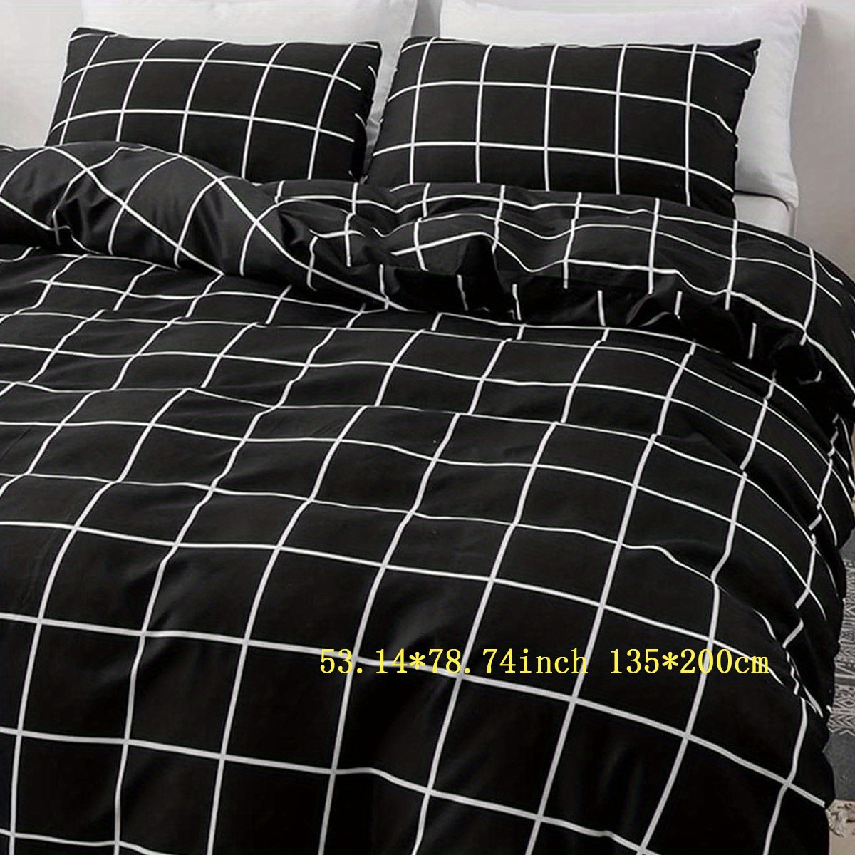 3pcs Black And White Quilt Cover Set 3 Piece Set