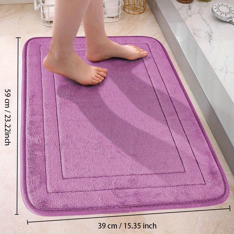 BYSURE Lavender Bathroom Rugs Sets 3 Piece Memory Foam Non Slip Bath Mats  for Bathroom Floor, Soft Washable Bathroom Mats and Rugs Sets for Toilet
