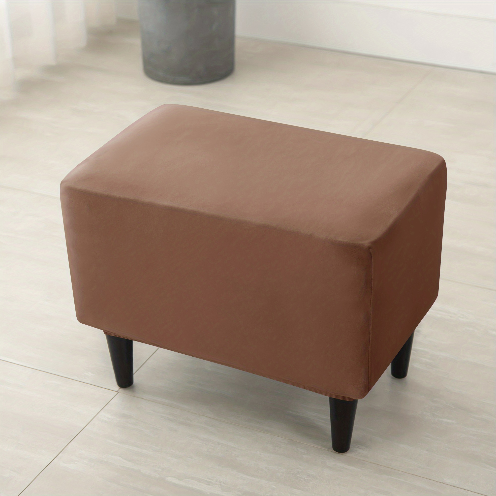 1pc Copertura Pouf In Velluto Finto Volpe Argento Copertura - Temu Italy