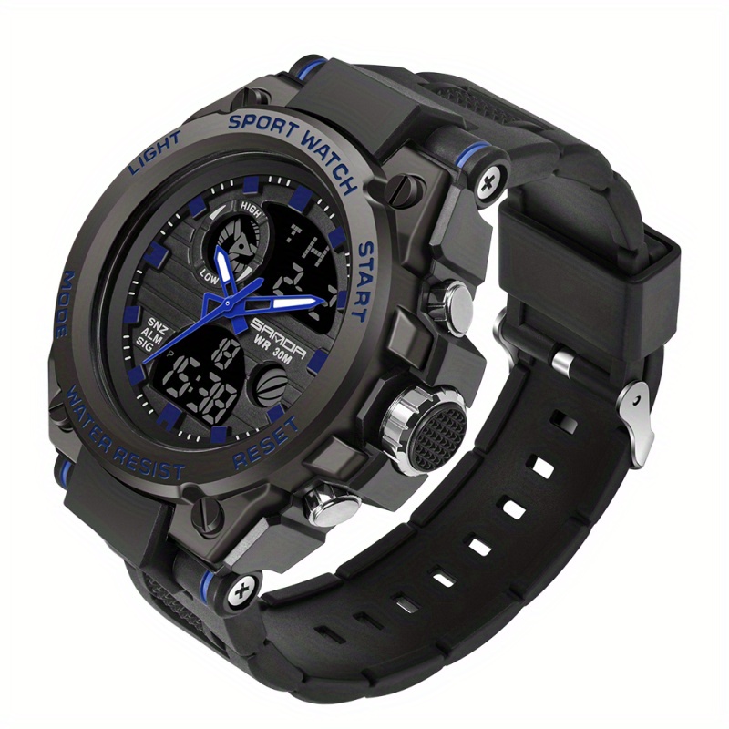 Sanda Fashion Watch, Impermeable Reloj Deportivo Multifuncional