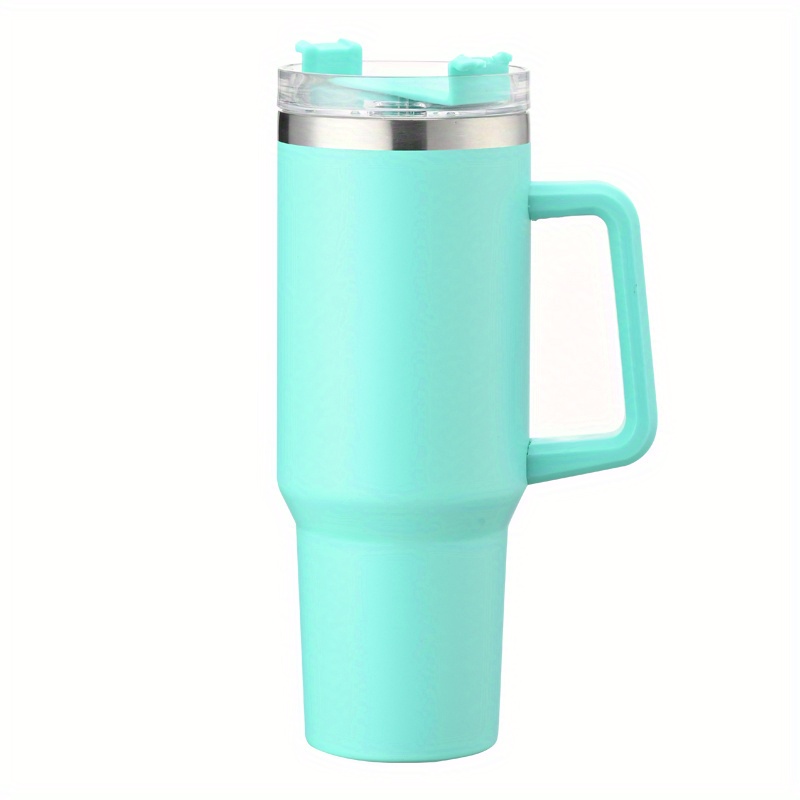 1pc 20oz Stainless Steel Metal Cup With Lid And Straw, Reusable