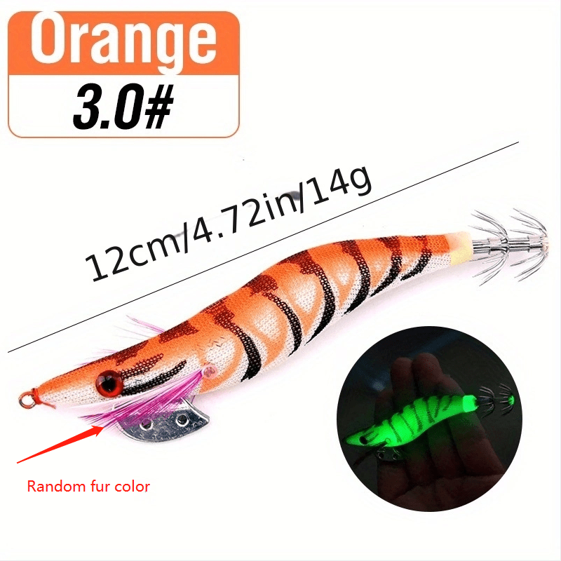 Luminous Artificial Shrimp Bait Horizontal Squid Jig - Temu