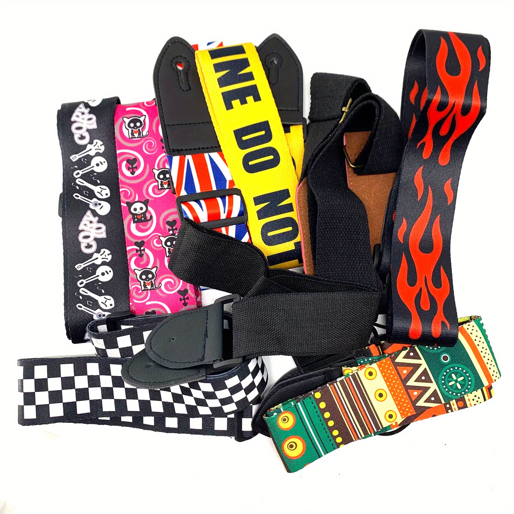 Guitar Strap, Classic Adjustable Cross Body Strap, Electric Guitar Classic Universal Tail Stud Strap