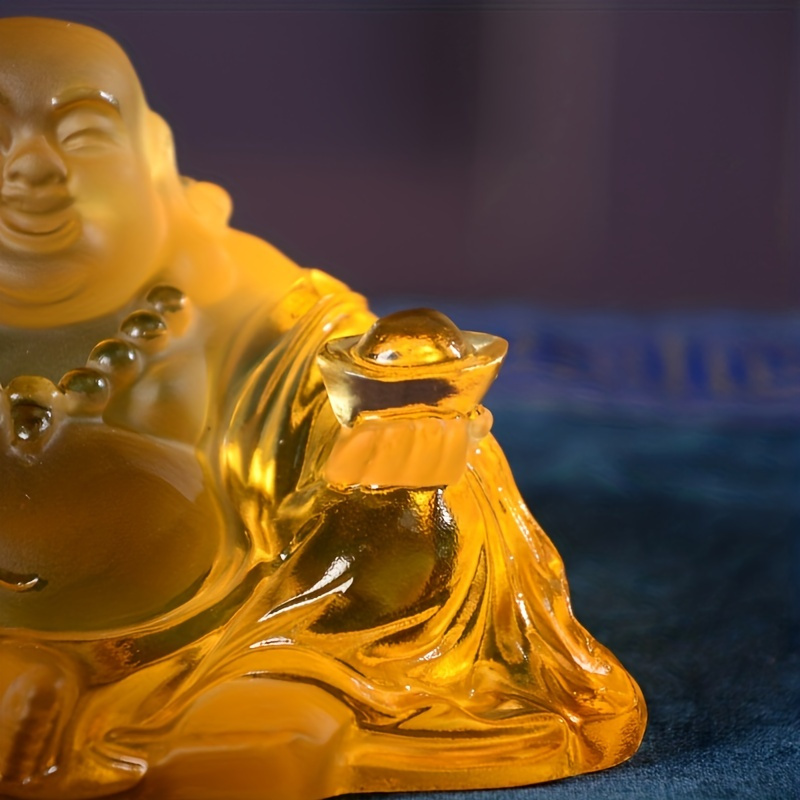 1 Stück Buddha-Auto-Innendekoration, Kreative Auto-Innendekoration,  Handgefertigte Mittelkonsolen-Dekoration, Kristall-Buddha-Statue