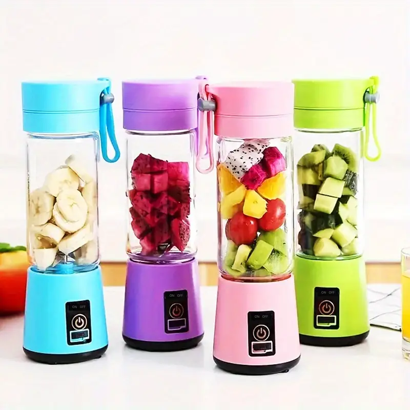 380ml portable blender with 6 blades rechargeable usb make delicious juices shakes smoothies and more on the go details 0