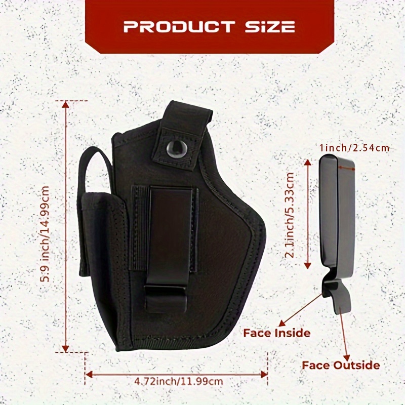 Gun Holster For Pistols 9mm 380 45acp, Iwb/owb Concealed Carry Pistol  Holsters With Mag Pouch For Men/women, Ccw Right & Left Hand Gun Holder  Fits Glo