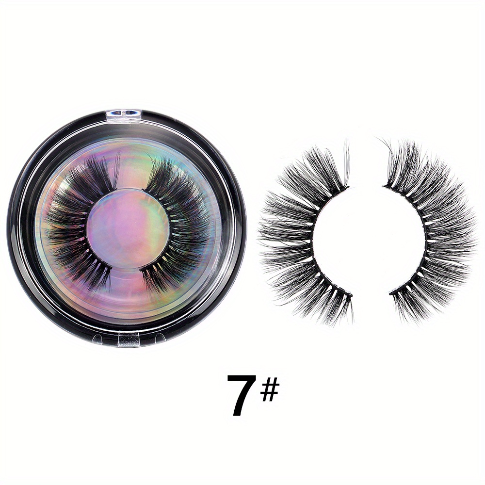 3D Natural Wispy Fluffy False Eyelashes Thick Faux Mink Lashes Extension