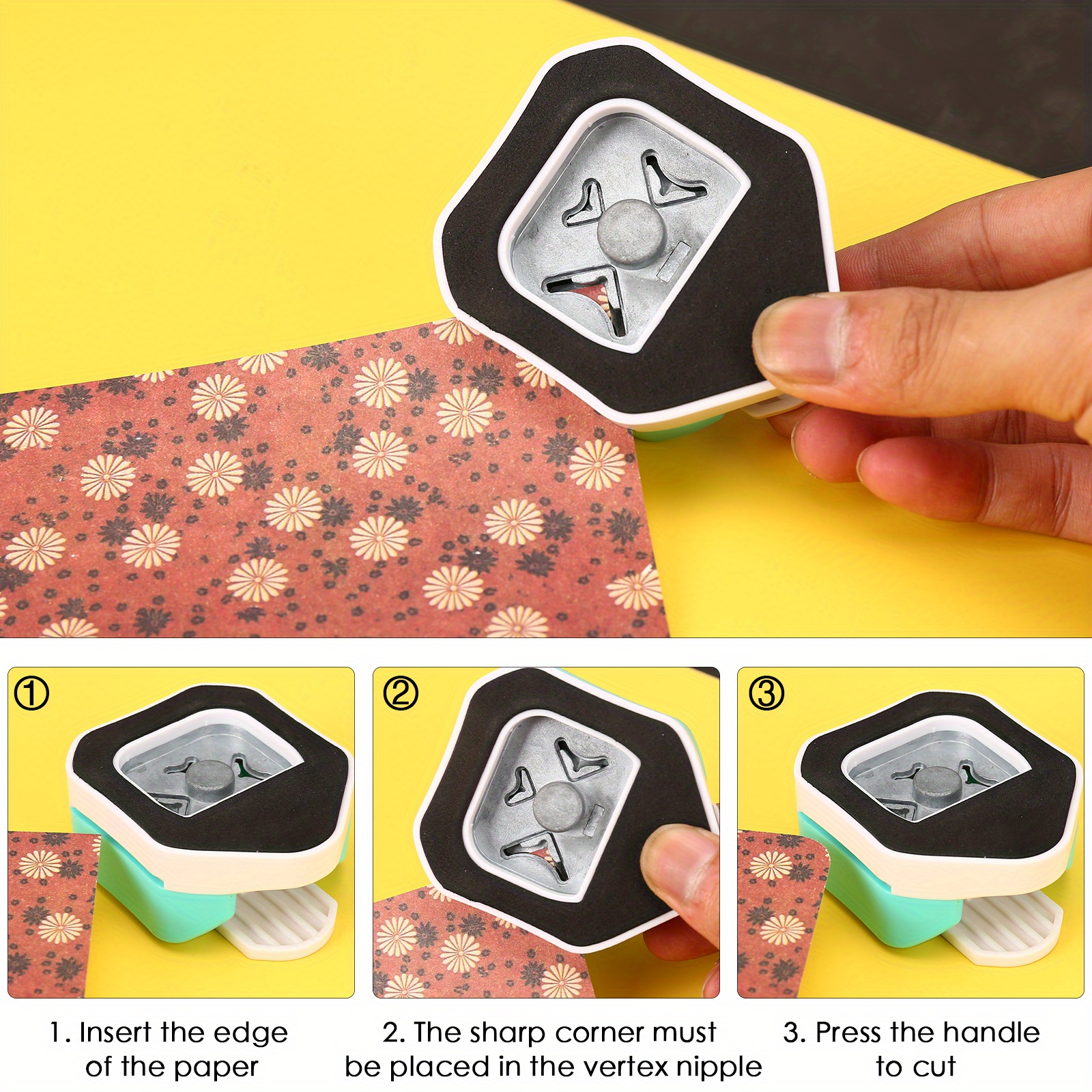 1 Round Corner Punch 3 Way Corner Rounder Punch Paper Crafts Temu