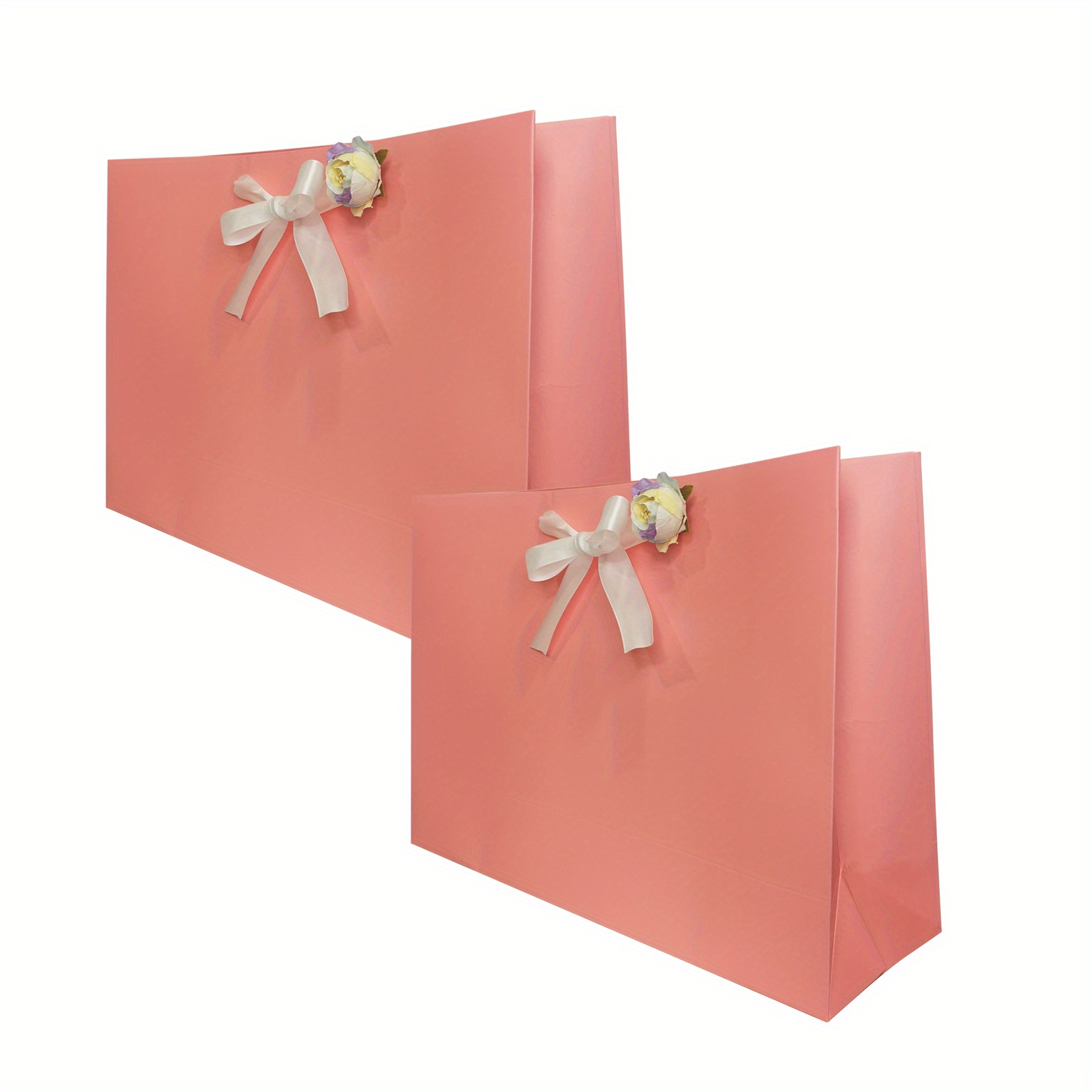 Tiffany Blue And Gift Bags With Bows And Flowers - Perfect For Engagement,  Bridal, Girlfriend, Birthday, And Single Party Gifts - Made Of Thick  Cardboard - Available In Multiple Sizes - Temu