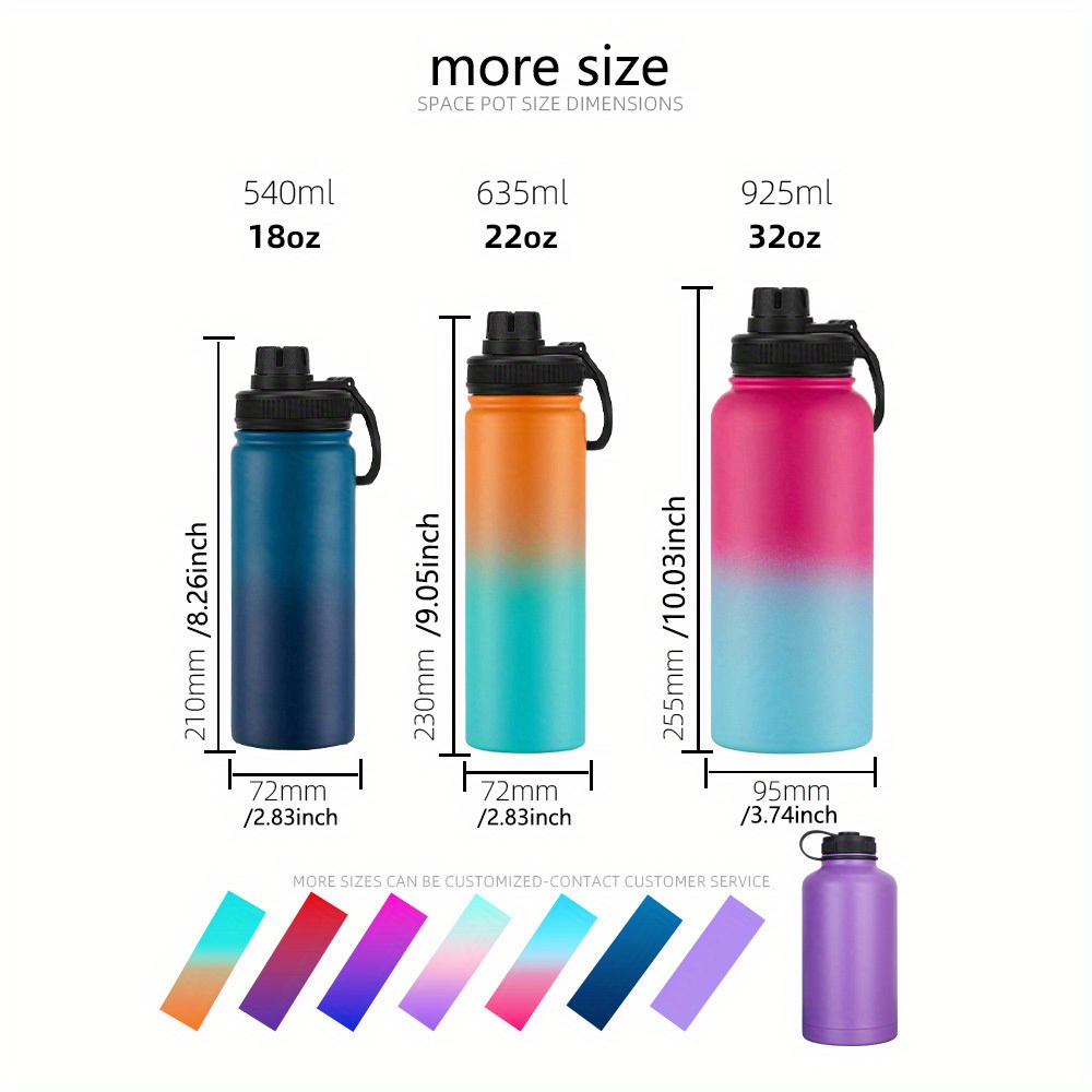 Watersy Insulated Water Bottle With Handles Spout Lid - Temu