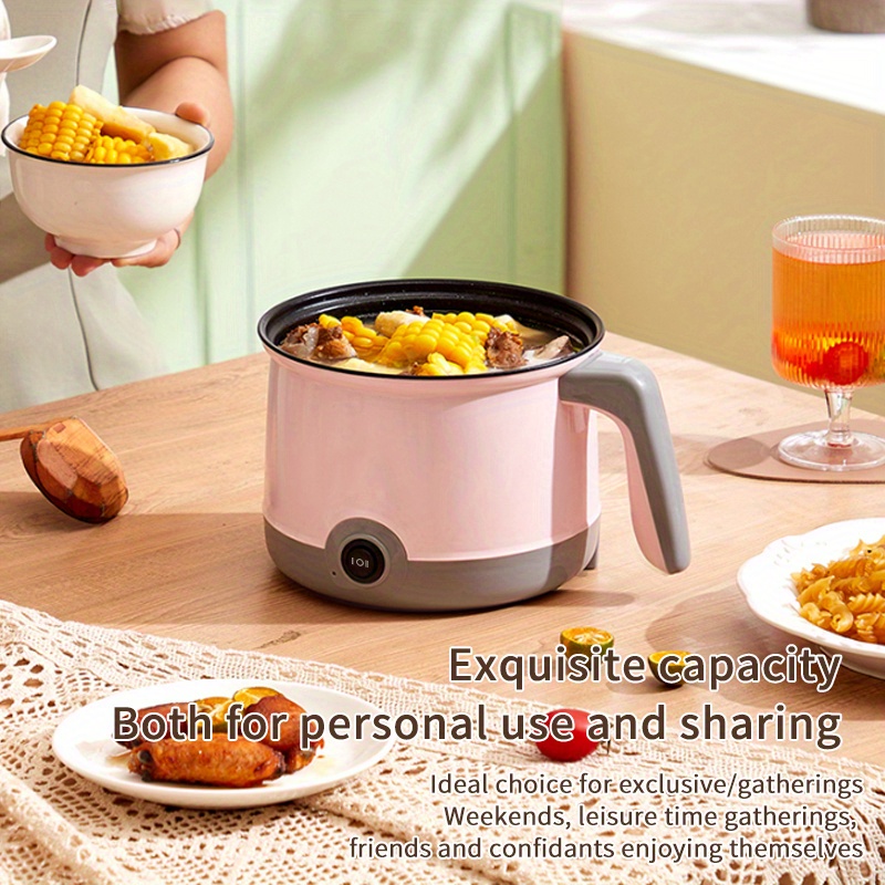 Mini Ramen Cooker Electric Hot Pot, 1L Capacity Portable Pot Cooker for  Steaming
