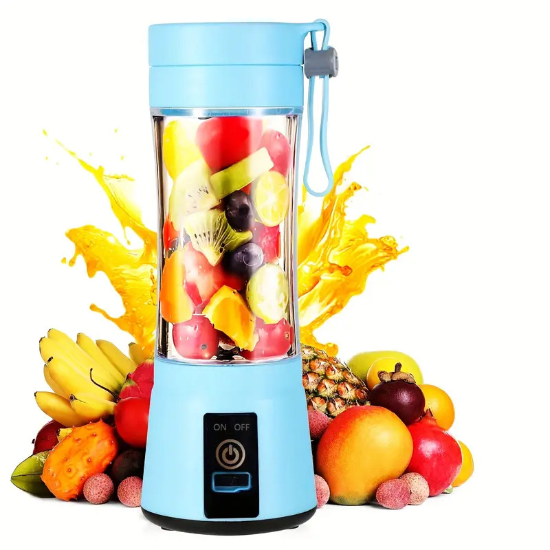 1pc Cordless Portable Blender With Six-leaf Blades, Usb Rechargeable Mini  Juicer Cup Suitable For Making Smoothies, Fruit Juice, Milkshakes,  Vegetables And Fruits