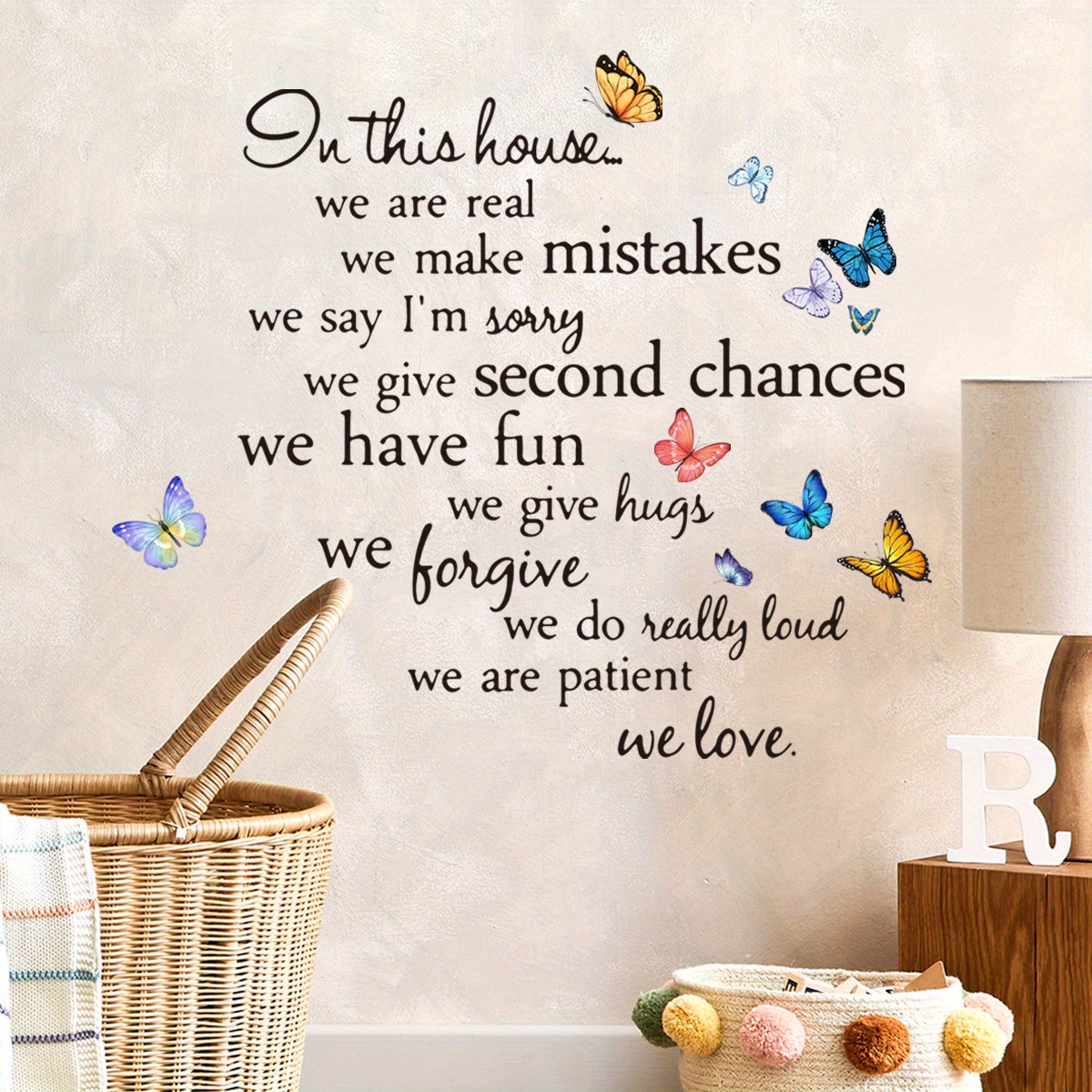 69pcs Mirror Effect English Quotes Wall Stickers, Self-adhesive