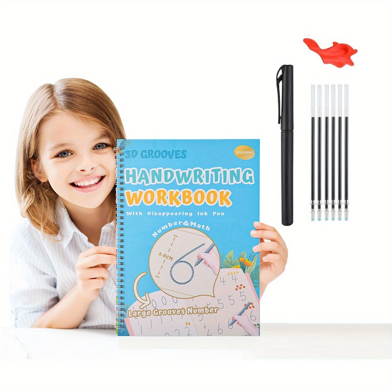 4 Large Reusable Groove Writing Exercise Books, Magic Writing Practice Copy  Books, To Help Children Improve Their Handwriting Ink Practice Calligraphy