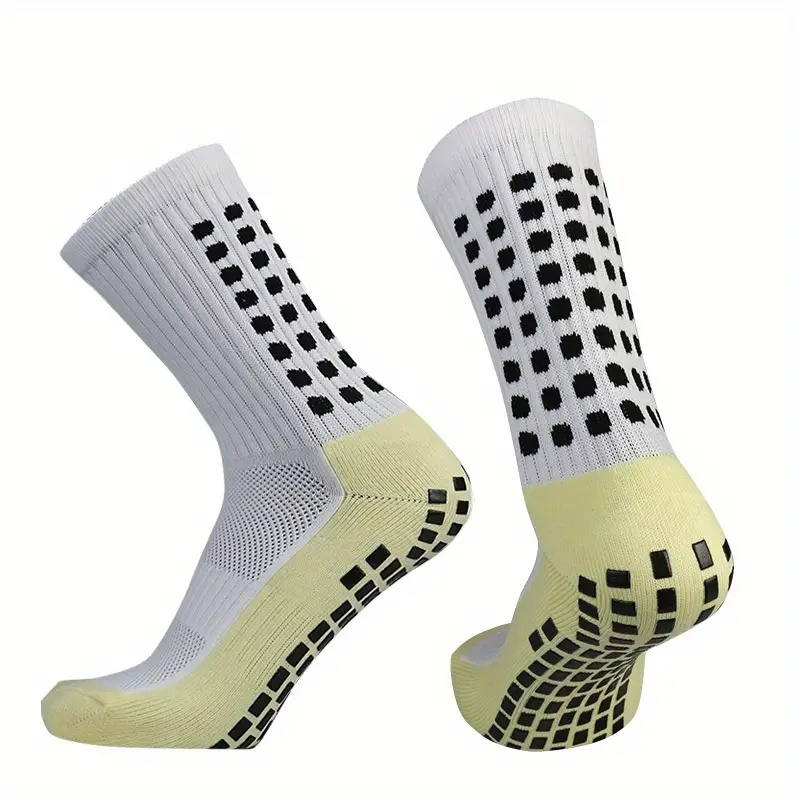 HUANLANG Calcetines de agarre de fútbol, 4 pares de calcetines  antideslizantes antideslizantes para hombre, calcetines de agarre para  fútbol, fútbol