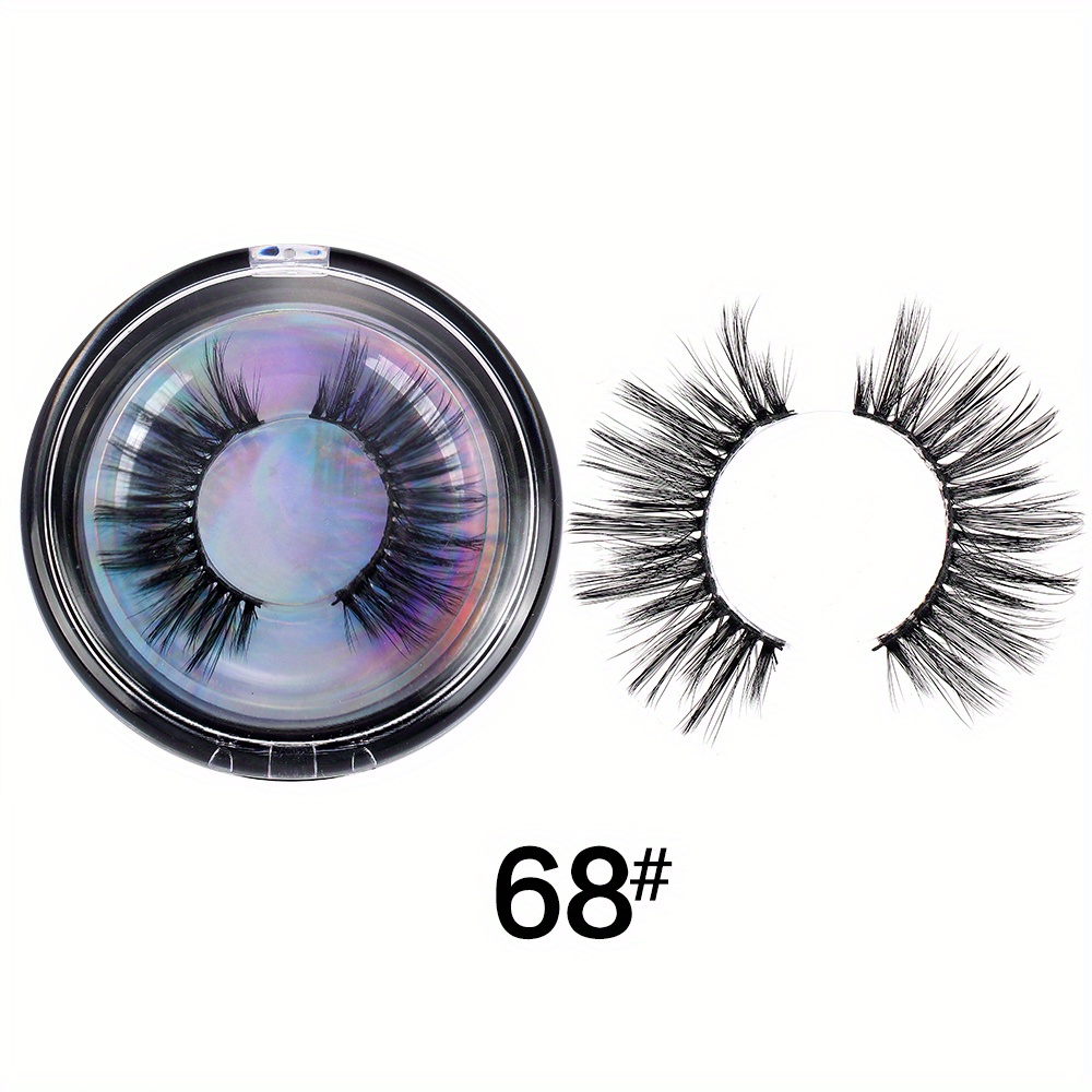 3D Natural Wispy Fluffy False Eyelashes Thick Faux Mink Lashes Extension