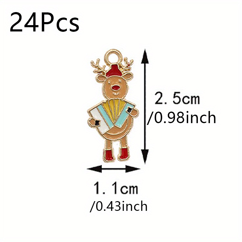 Christmas Charms Enamel Reindeer Santa Claus Charm Pendants - Temu