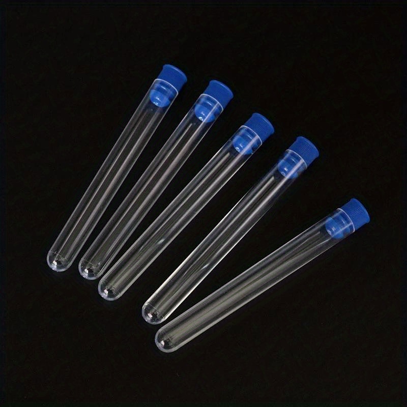 20 piezas de tubos de ensayo de plástico duro transparente suministros de  laboratorio mano de obra fina mejor regalo