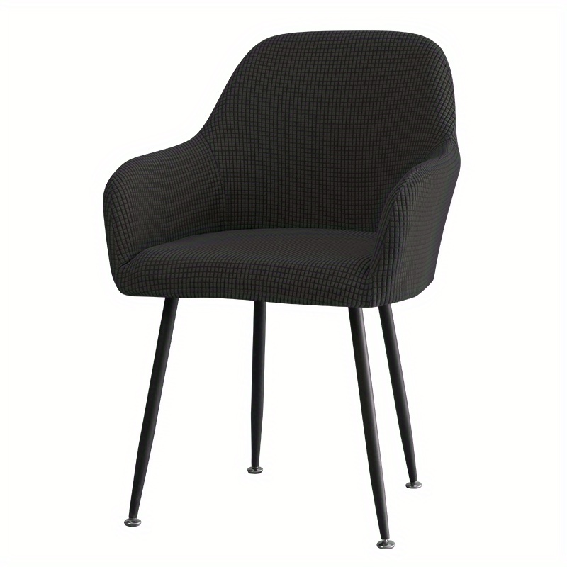 TEMU 1pc Housse de Chaise Moderne en Polyester Élastique avec Accoudoirs, Extensible, Lavable en Machine, 8% Spandex & 92% Polyester, Protecteur
