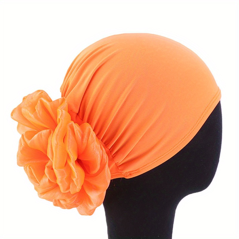 Cappello Turbante Elegante Fiore Grande Tinta Unita Elastico Hijab Bonnet  Head Wraps Sciarpa Testa Casual Cappelli Chemio Donna - Temu Switzerland