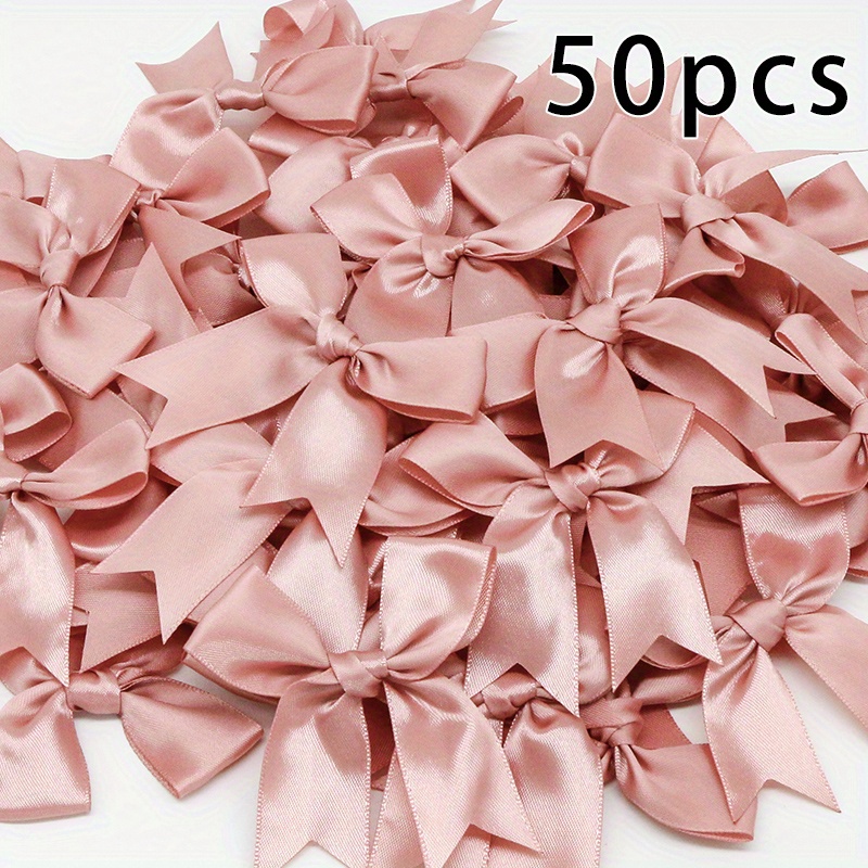 Satin Ribbon Bows Knot Craft Bows White Small Flower - Temu